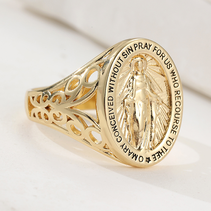 Women's Bulk Wholesale Religious Rings, Retro Vintage Finger Ring